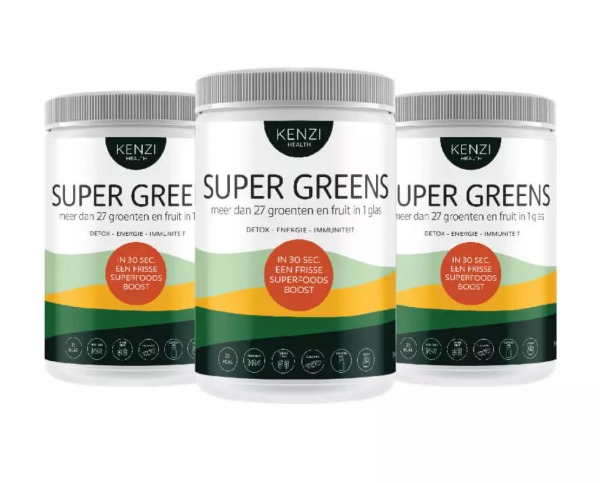 3 potten kenzi super greens groentepoeder trio pakket