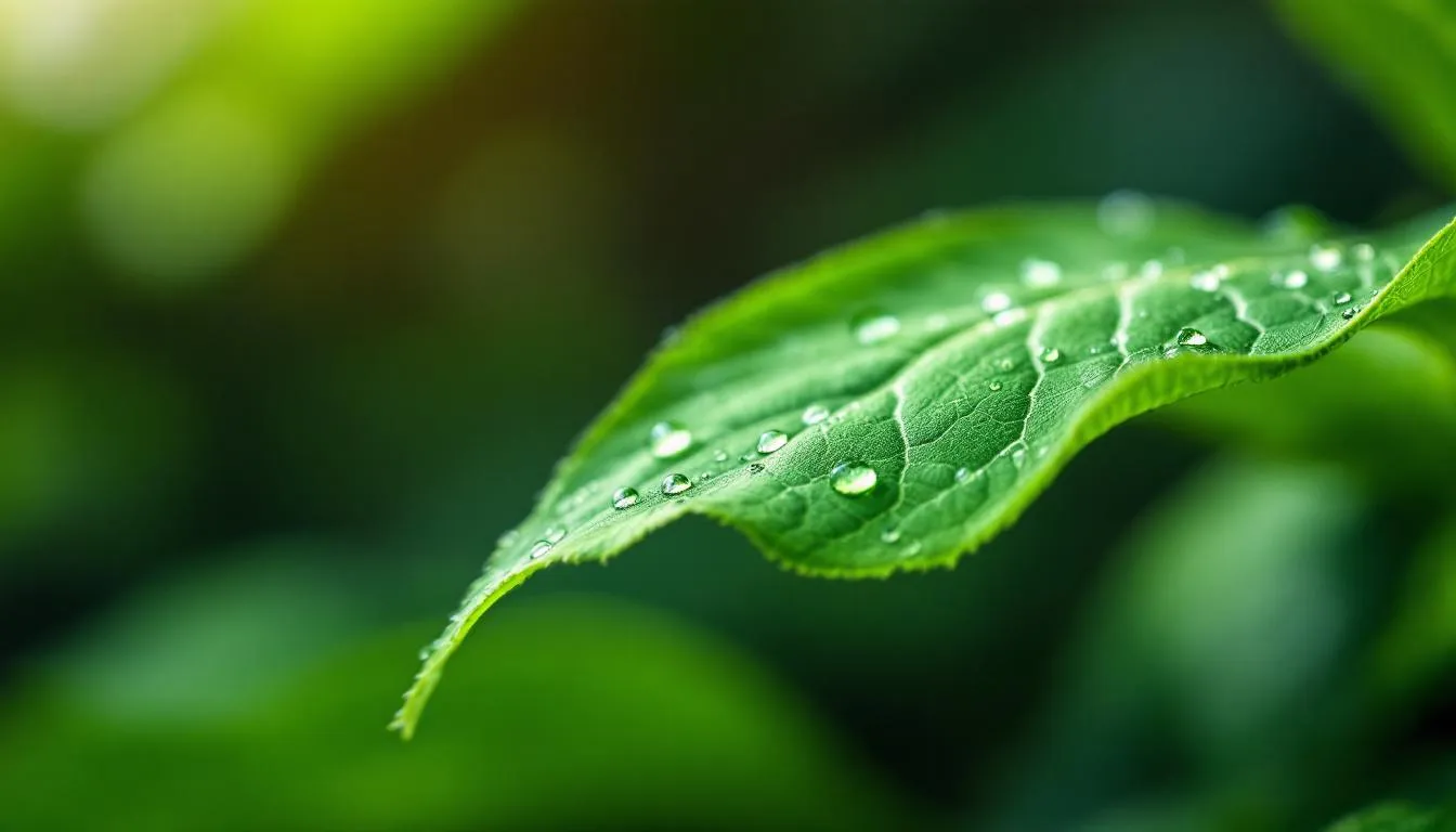 Afbeelding van vloeibare chlorofyl, een natuurlijk groen pigment dat voorkomt in groene bladgroenten en algen. Dit krachtige superfood speelt een cruciale rol in fotosynthese en draagt bij aan een gezonde levensstijl door vrije radicalen te bestrijden.